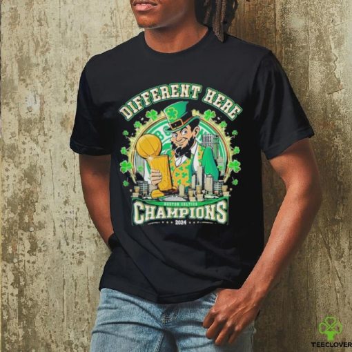 Boston Celtics Different Here 2024 NBA World Champions Signatures Shirt