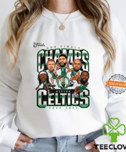 Boston Celtics Fanatics 2024 NBA Finals Champions Pull Up Jumper Caricature T Shirt