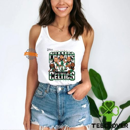 Boston Celtics Fanatics 2024 NBA Finals Champions Pull Up Jumper Caricature T Shirt