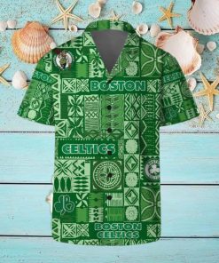 Boston Celtics Hawaii Set Summer Pattern 3D Hawaiian Shirt And Shorts