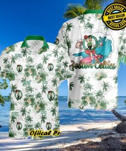 Boston Celtics Hawaiian Shirt Tropical Flower Pattern Best Basketball Gift