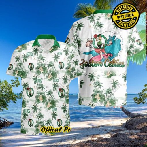 Boston Celtics Hawaiian Shirt Tropical Flower Pattern Best Basketball Gift