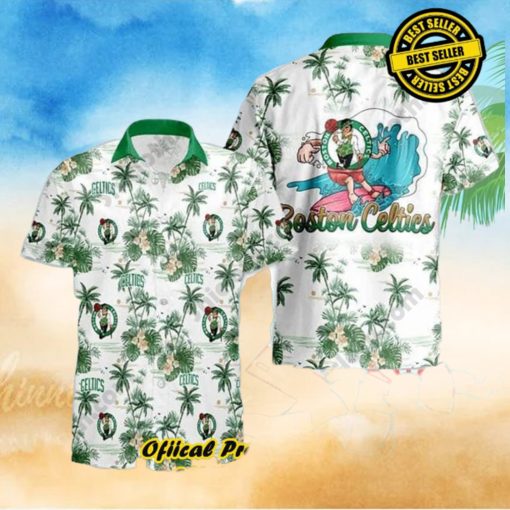 Boston Celtics Hawaiian Shirt Tropical Flower Pattern Best Basketball Gift