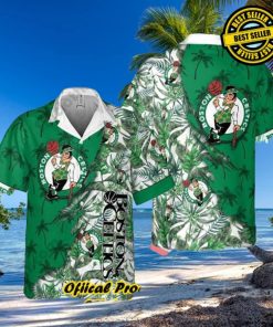 Boston Celtics Hawaiian Shirt Tropical Flowers Summer Holiday Gift