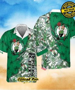 Boston Celtics Hawaiian Shirt Tropical Flowers Summer Holiday Gift