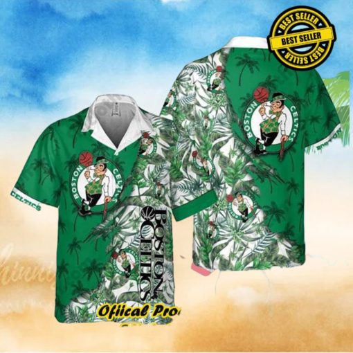 Boston Celtics Hawaiian Shirt Tropical Flowers Summer Holiday Gift