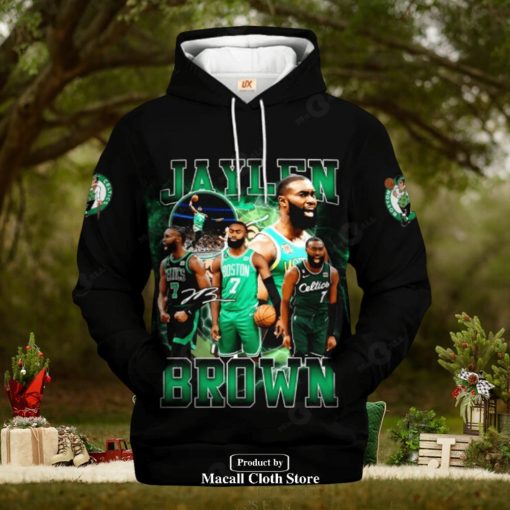 Boston Celtics Jaylen Brown Black Design Signatures Jogger Hoodie Sweathoodie, sweater, longsleeve, shirt v-neck, t-shirt 3D