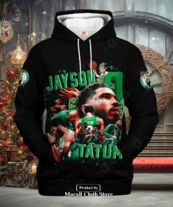 Boston Celtics Jayson Tatum Black New Style Jogger Hoodie Sweatshirt 3D