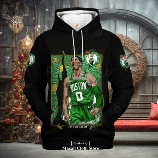 Boston Celtics Jayson Tatum Black Style Jogger Hoodie Sweathoodie, sweater, longsleeve, shirt v-neck, t-shirt 3D