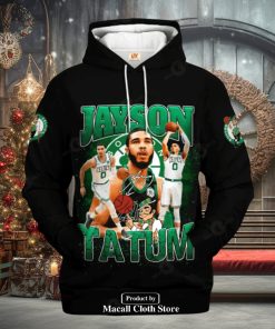 Boston Celtics Jayson Tatum Signatures Jogger Design Hoodie Sweatshirt 3D