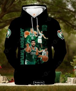 Boston Celtics Jayson Tatum V1 Black Style Jogger Hoodie Sweatshirt 3D