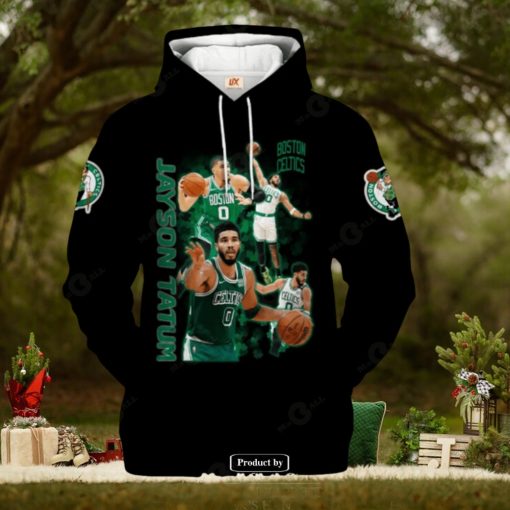 Boston Celtics Jayson Tatum V1 Black Style Jogger Hoodie Sweathoodie, sweater, longsleeve, shirt v-neck, t-shirt 3D