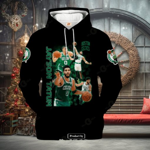 Boston Celtics Jayson Tatum V1 Black Style Jogger Hoodie Sweathoodie, sweater, longsleeve, shirt v-neck, t-shirt 3D