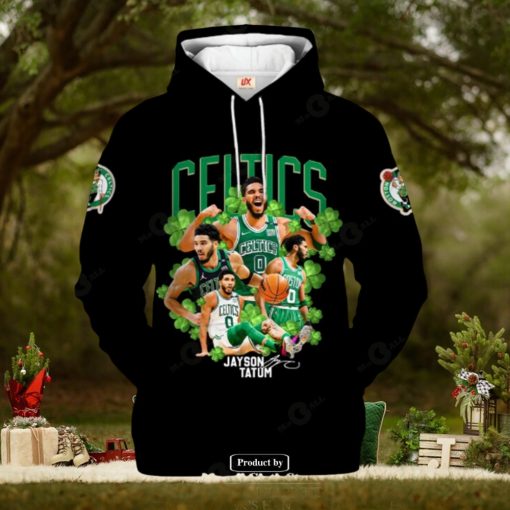 Boston Celtics Jayson Tatum V2 Black Style Jogger Hoodie Sweathoodie, sweater, longsleeve, shirt v-neck, t-shirt 3D