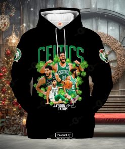 Boston Celtics Jayson Tatum V2 Black Style Jogger Hoodie Sweathoodie, sweater, longsleeve, shirt v-neck, t-shirt 3D