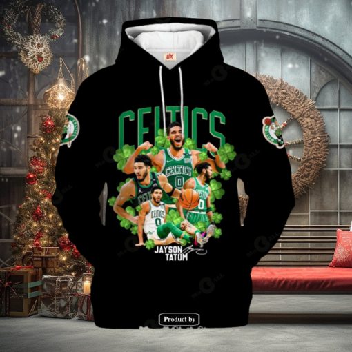 Boston Celtics Jayson Tatum V2 Black Style Jogger Hoodie Sweathoodie, sweater, longsleeve, shirt v-neck, t-shirt 3D