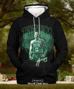 Boston Celtics Jayson Tatum V3 Black Style Jogger Hoodie Sweatshirt 3D