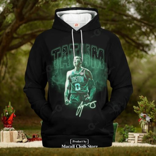 Boston Celtics Jayson Tatum V3 Black Style Jogger Hoodie Sweatshirt 3D