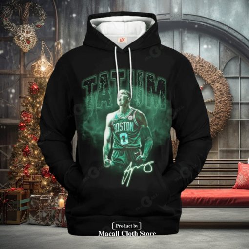 Boston Celtics Jayson Tatum V3 Black Style Jogger Hoodie Sweatshirt 3D