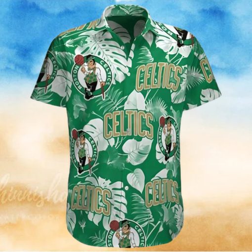 Boston Celtics Logo Tropical Hawaiian Shirt