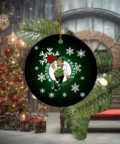 Boston Celtics Merry Christmas Circle Ornament