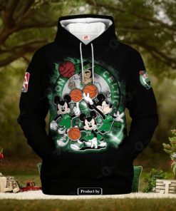 Boston Celtics Mickey Mouse Basketball Best Players Design Hoodie Sweatshirt 3D