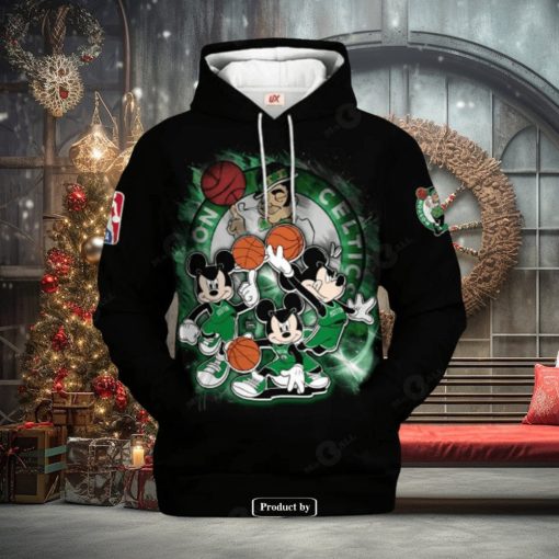 Boston Celtics Mickey Mouse Basketball Best Players Design Hoodie Sweathoodie, sweater, longsleeve, shirt v-neck, t-shirt 3D