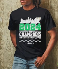 Boston Celtics NBA Champions 2024 City Skyline 18 Times World Champ Shirt