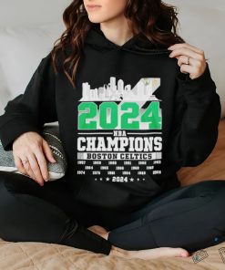 Boston Celtics NBA Champions 2024 City Skyline 18 Times World Champ Shirt