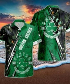 Boston Celtics NBA Champions Floral Pattern Print Hawaiian Set