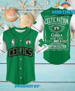 Boston Celtics NBA For Life Baseball Jersey