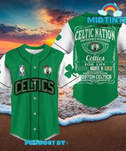 Boston Celtics NBA For Life Baseball Jersey