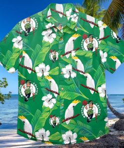 Boston Celtics NBA Mens Floral Hawaiian Shirt