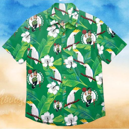 Boston Celtics NBA Mens Floral Hawaiian Shirt