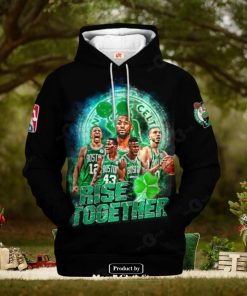 Boston Celtics NBA Rise Together Black Style Jogger Hoodie Sweatshirt 3D