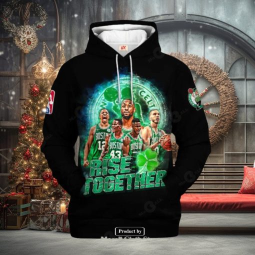 Boston Celtics NBA Rise Together Black Style Jogger Hoodie Sweathoodie, sweater, longsleeve, shirt v-neck, t-shirt 3D