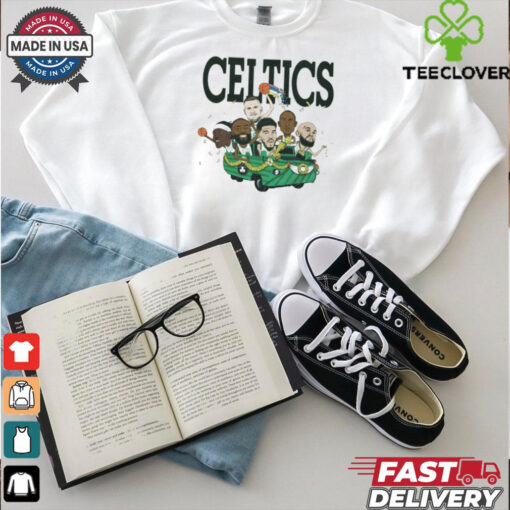 Boston Celtics NBA Six Pack 2024 Caricature Graphic t shirt