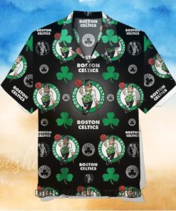 Boston Celtics NBA Team Black Hawaiian Shirt