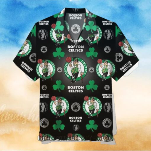 Boston Celtics NBA Team Black Hawaiian Shirt