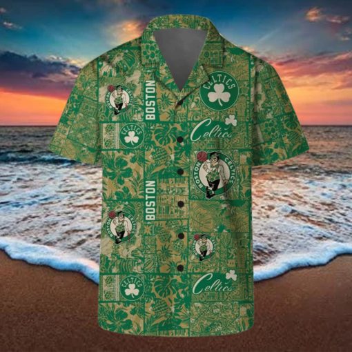 Boston Celtics NBA Team Floral Pattern Hawaiian Shirts And Beach Shorts