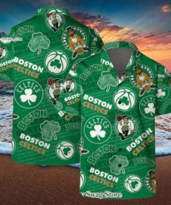 Boston Celtics NBA Team Logo Basketball Stars Pattern Hawaiian Set