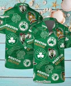Boston Celtics NBA Team Logo Basketball Stars Pattern Hawaiian Set