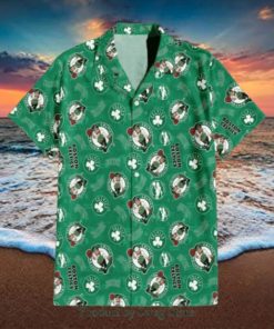Boston Celtics NBA Team Logo Green Glory Design Hawaiian Set