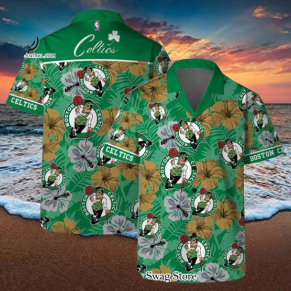 Boston Celtics NBA Team Logo Hawaiian Set Vintage Pattern Boston Celtics NBA Team Logo Hawaiian Set Vintage Pattern