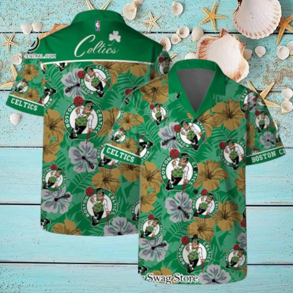 Boston Celtics NBA Team Logo Hawaiian Set Vintage Pattern Boston Celtics NBA Team Logo Hawaiian Set Vintage Pattern