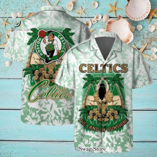 Boston Celtics NBA The Land Of Sunshine Pattern Hawaiian Set