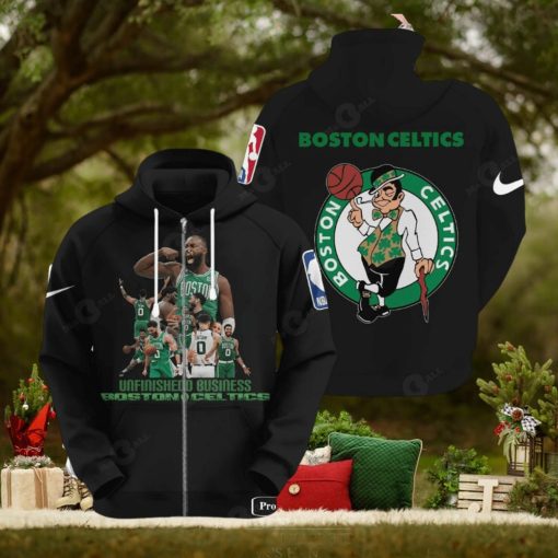 Boston Celtics NBA Unfinishedo Business 2023 Black Hoodie Sweathoodie, sweater, longsleeve, shirt v-neck, t-shirt 3D