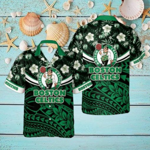 Boston Celtics National National Basketball Association Polynesian Pattern All Over Print Hawaiian Set