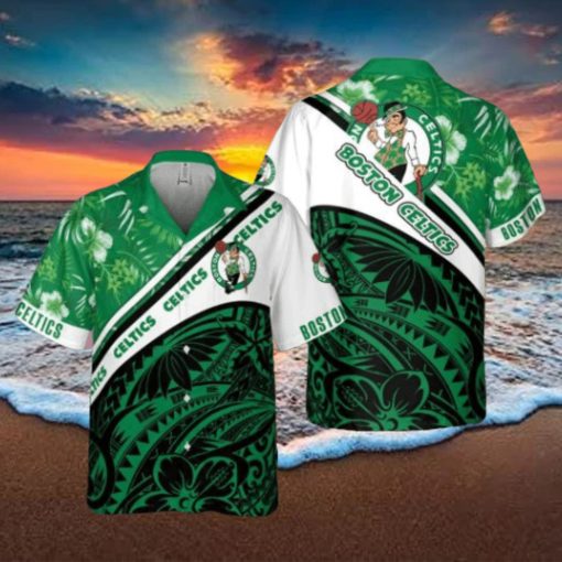 Boston Celtics Polynesian Pattern National National Basketball Association All Over Print Hawaiian Set