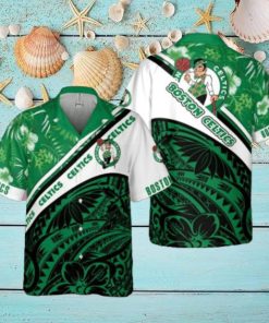 Boston Celtics Polynesian Pattern National National Basketball Association All Over Print Hawaiian Set